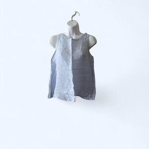 Isaac Mizrahi Women's Blue and Grey Top